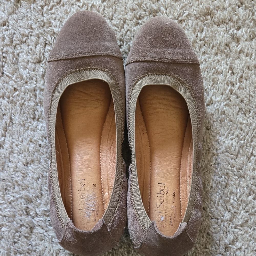 Josef Seibel Brown Loafers with Suede Finish